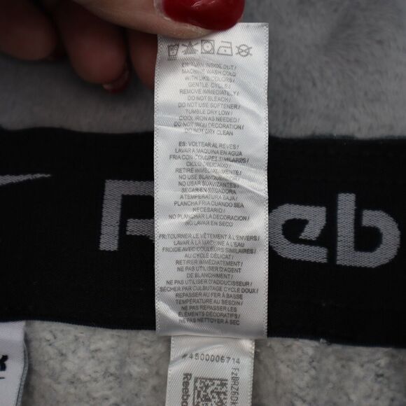 Reebok Shorts Mens M Gray Fleece Adjustable Waist Active Pull On Sweat Bottoms - Picture 9 of 14